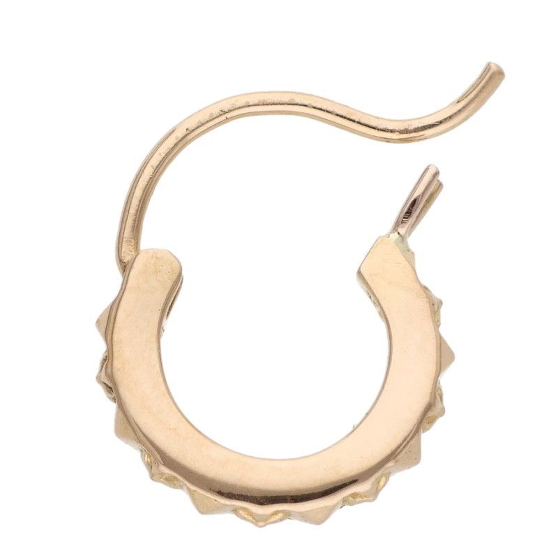 Chrome Hearts 22k Tiny Tfp Hoop Gold Earrings — view 5