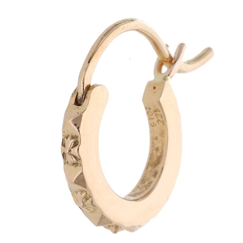 Chrome Hearts 22k Tiny Tfp Hoop Gold Earrings