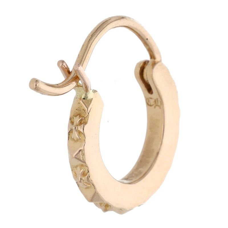 Chrome Hearts 22k Tiny Tfp Hoop Gold Earrings — view 2