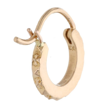 Chrome Hearts 22k Tiny Tfp Hoop Gold Earrings — view 2