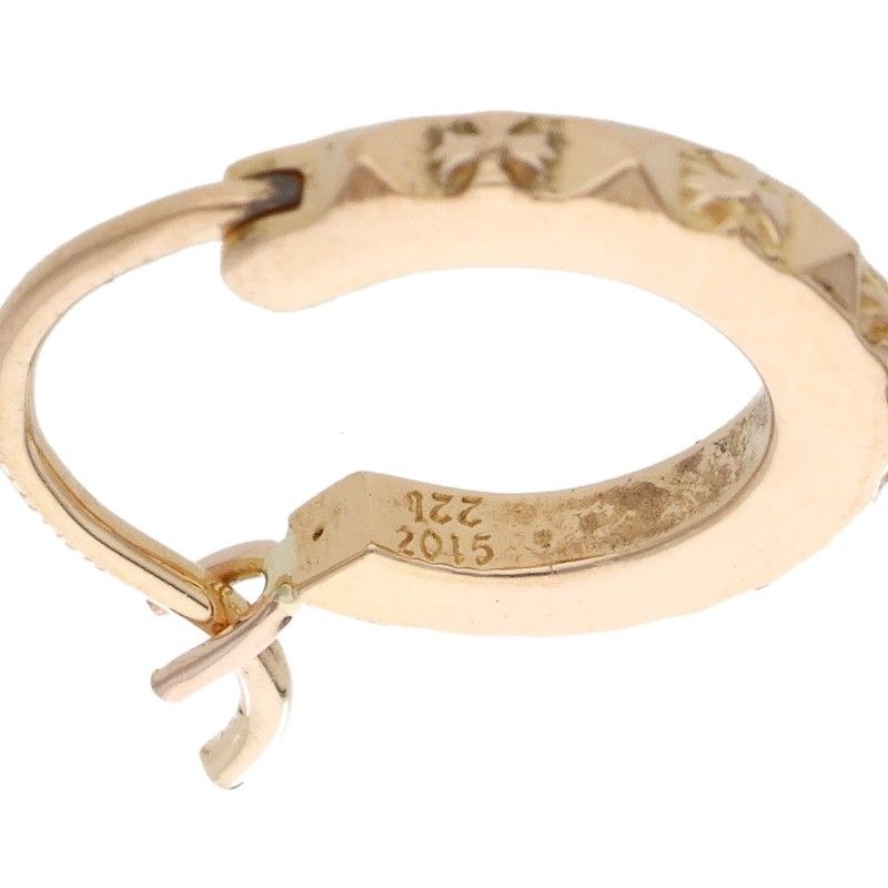 Chrome Hearts 22k Tiny Tfp Hoop Gold Earrings — view 4