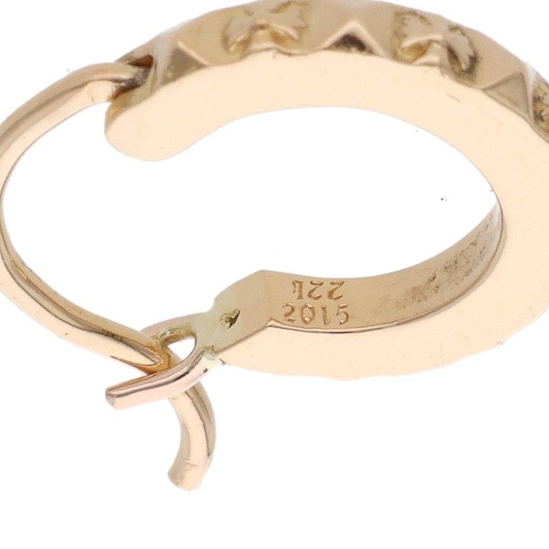 Chrome Hearts 22k Tiny Tfp Hoop Gold Earrings — view 4