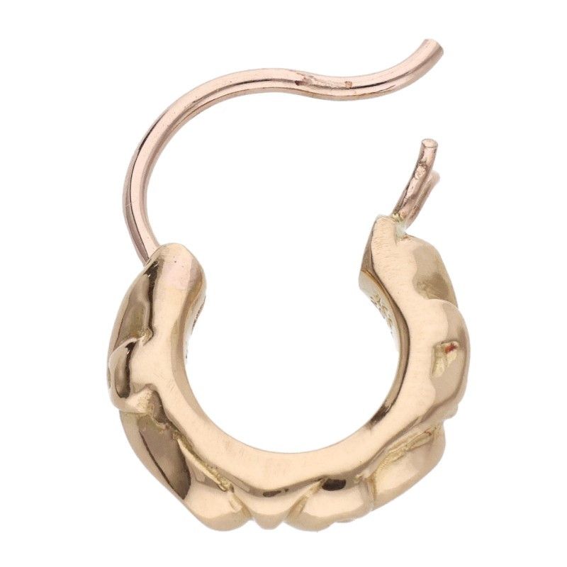 Chrome Hearts 22k Tny Hoop Scrl 22k Thai Nice Kroll Gold Earrings — view 5