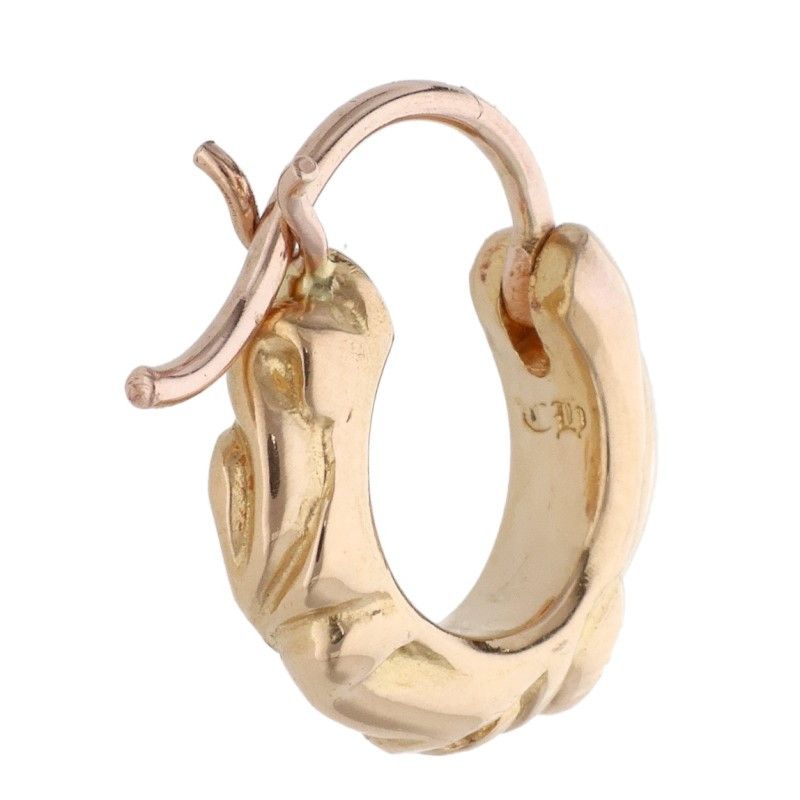 Chrome Hearts 22k Tny Hoop Scrl 22k Thai Nice Kroll Gold Earrings — view 2