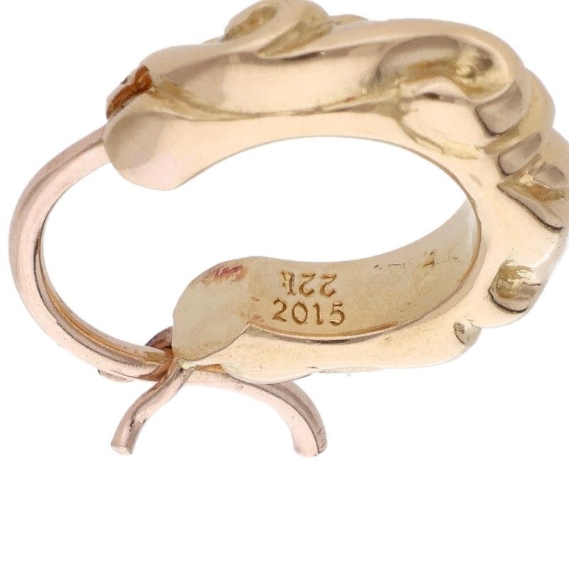 Chrome Hearts 22k Tny Hoop Scrl 22k Thai Nice Kroll Gold Earrings — view 4