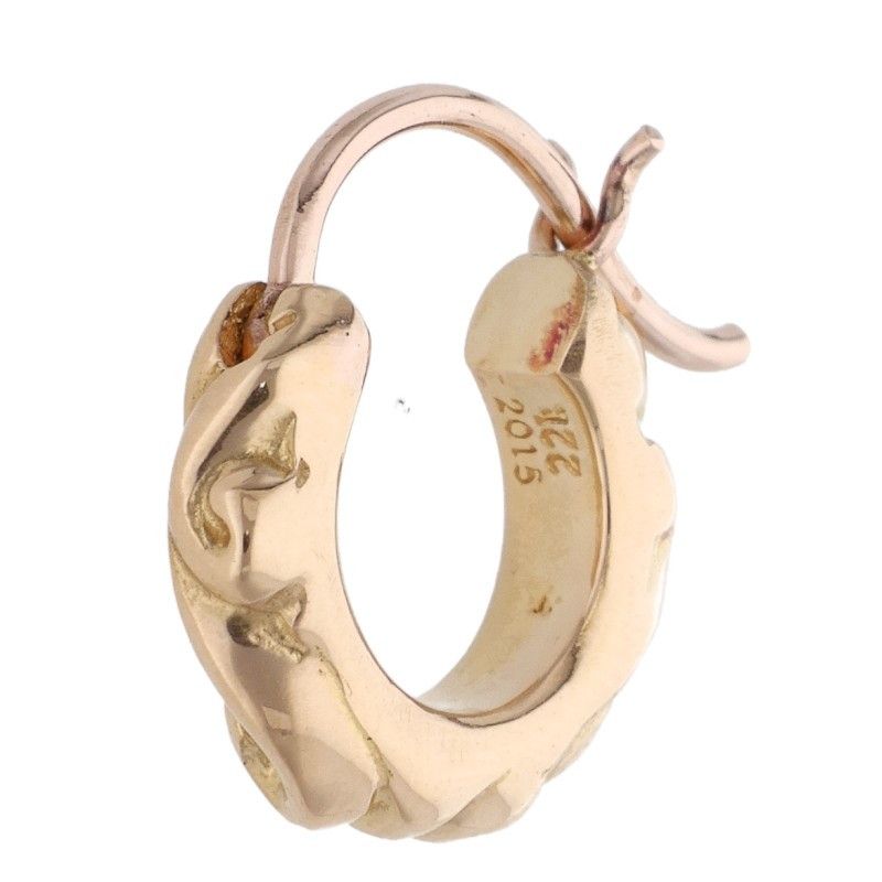 Chrome Hearts 22k Tny Hoop Scrl 22k Thai Nice Kroll Gold Earrings
