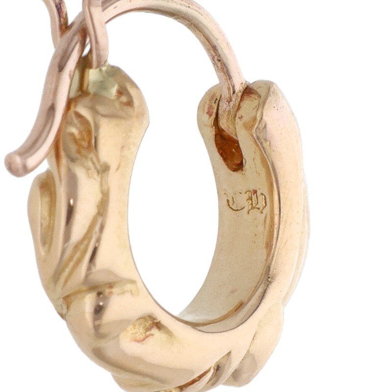 Chrome Hearts 22k Tny Hoop Scrl 22k Thai Nice Kroll Gold Earrings — view 3