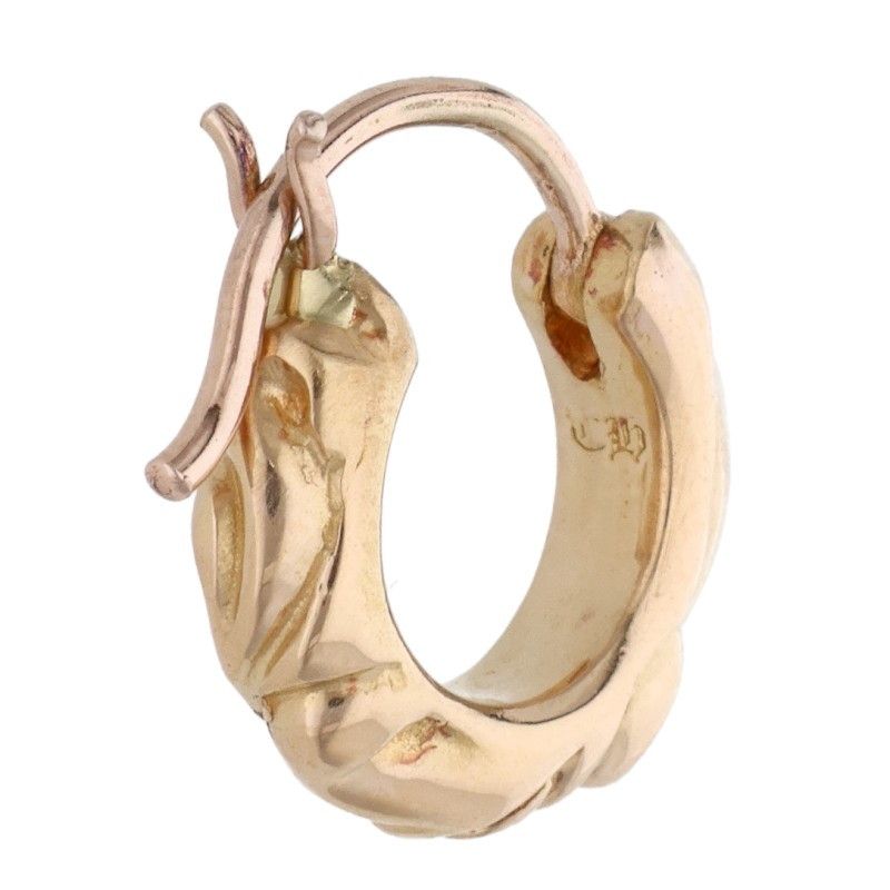 Chrome Hearts 22k Tny Hoop Scrl 22k Thai Nice Kroll Gold Earrings — view 2