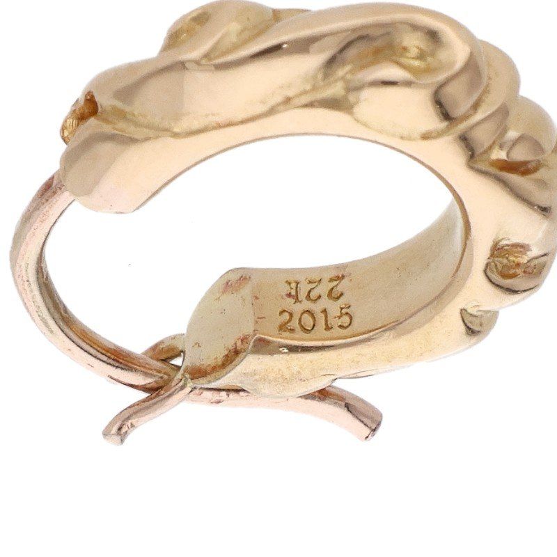 Chrome Hearts 22k Tny Hoop Scrl 22k Thai Nice Kroll Gold Earrings — view 4