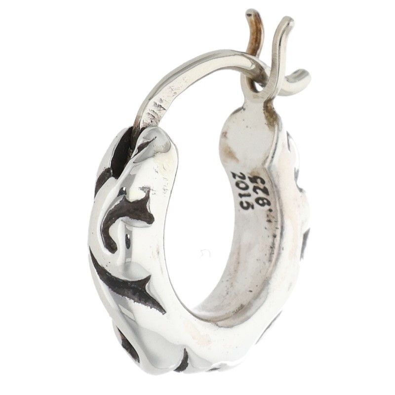 Chrome Hearts Tny Hoop Scrl Thai Nice Kroll Silver Earrings