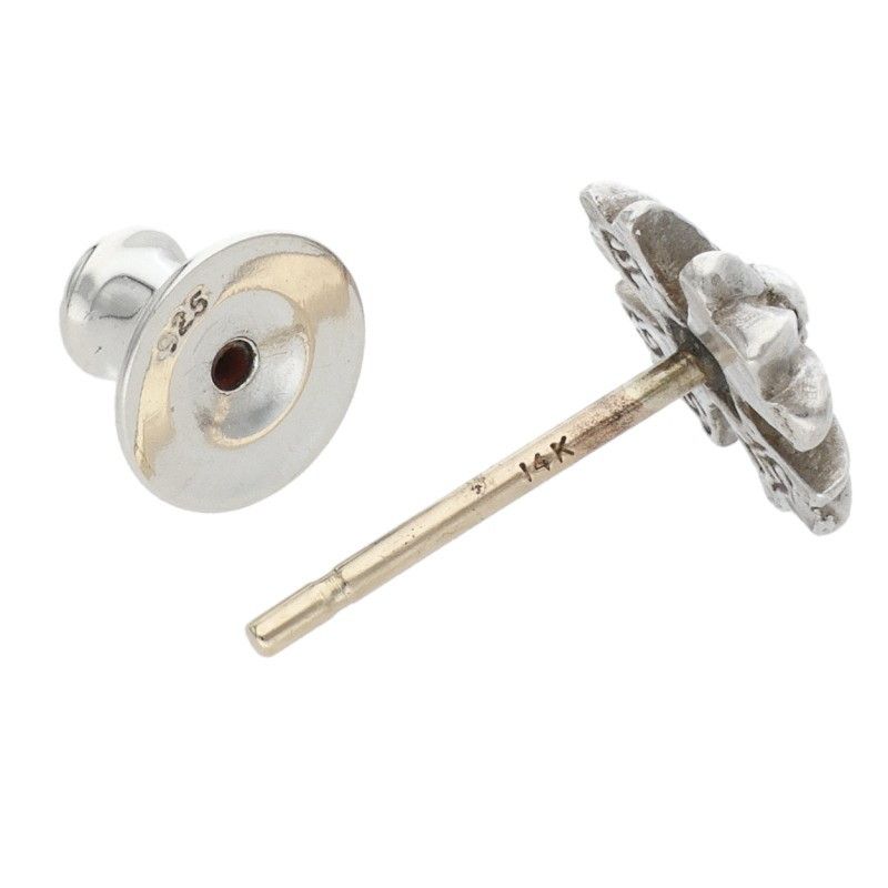 Chrome Hearts No2 CH Pls CH Plus Stud Silver Earrings — view 4