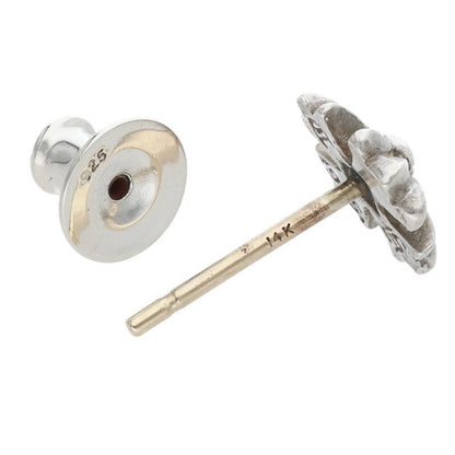 Chrome Hearts No2 CH Pls CH Plus Stud Silver Earrings — view 4
