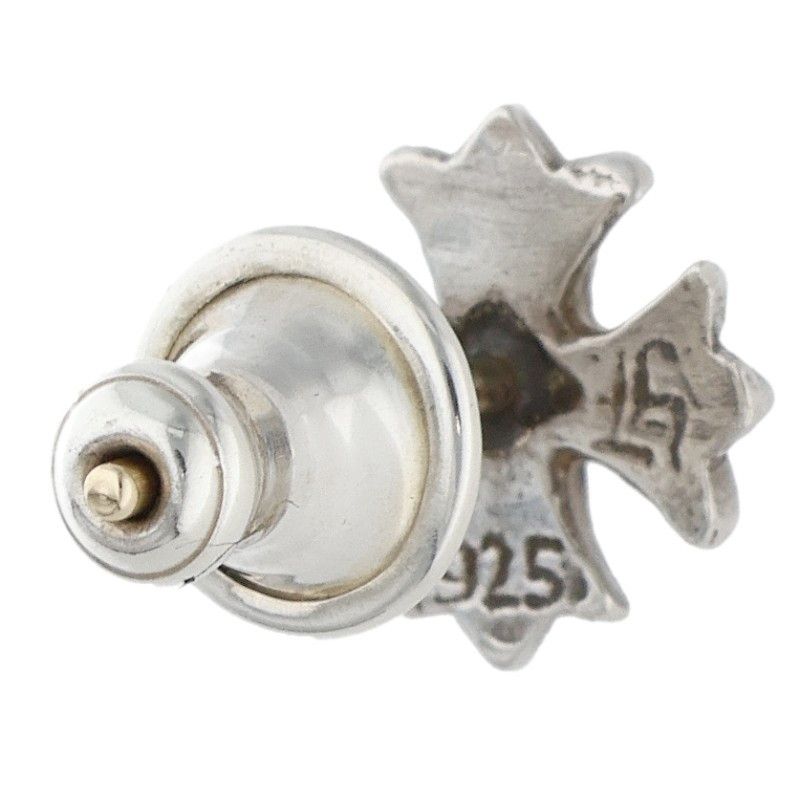 Chrome Hearts No2 CH Pls CH Plus Stud Silver Earrings — view 2
