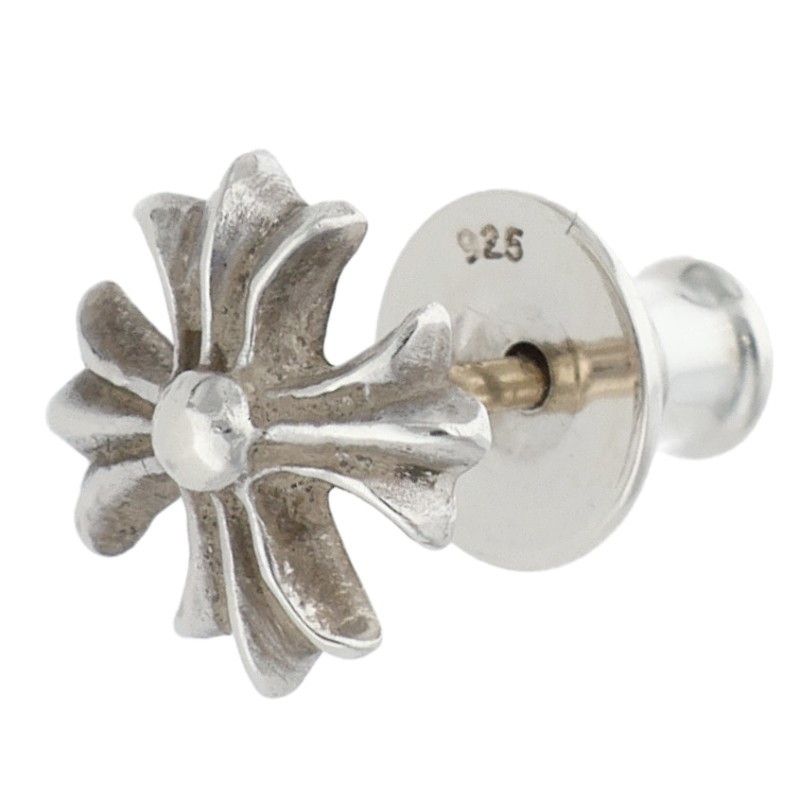 Chrome Hearts No2 CH Pls CH Plus Stud Silver Earrings