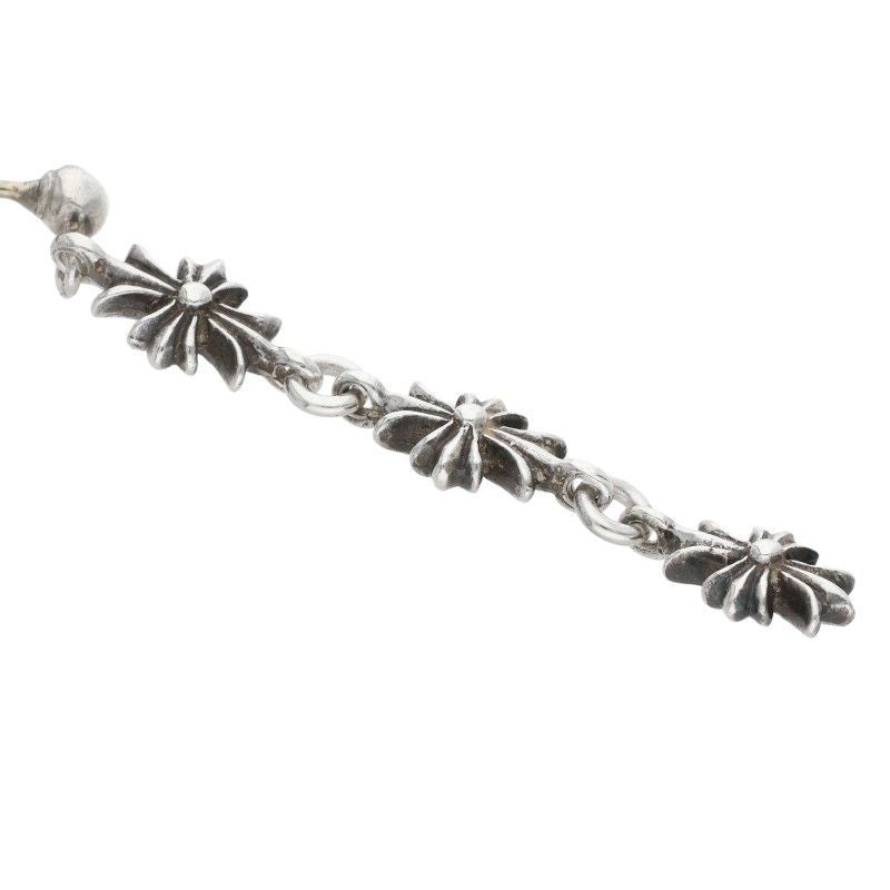 Chrome Hearts Tiny CH Pls 3 Ech Plus 3 Drop Silver Earrings — view 4
