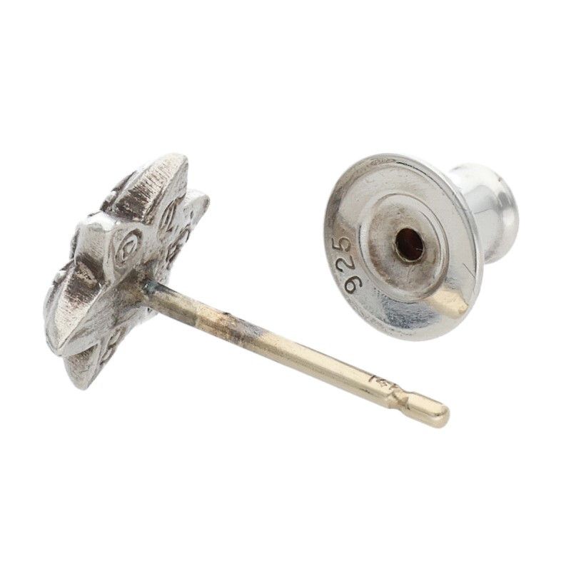 Chrome Hearts CO Star Stud Silver Earrings — view 4
