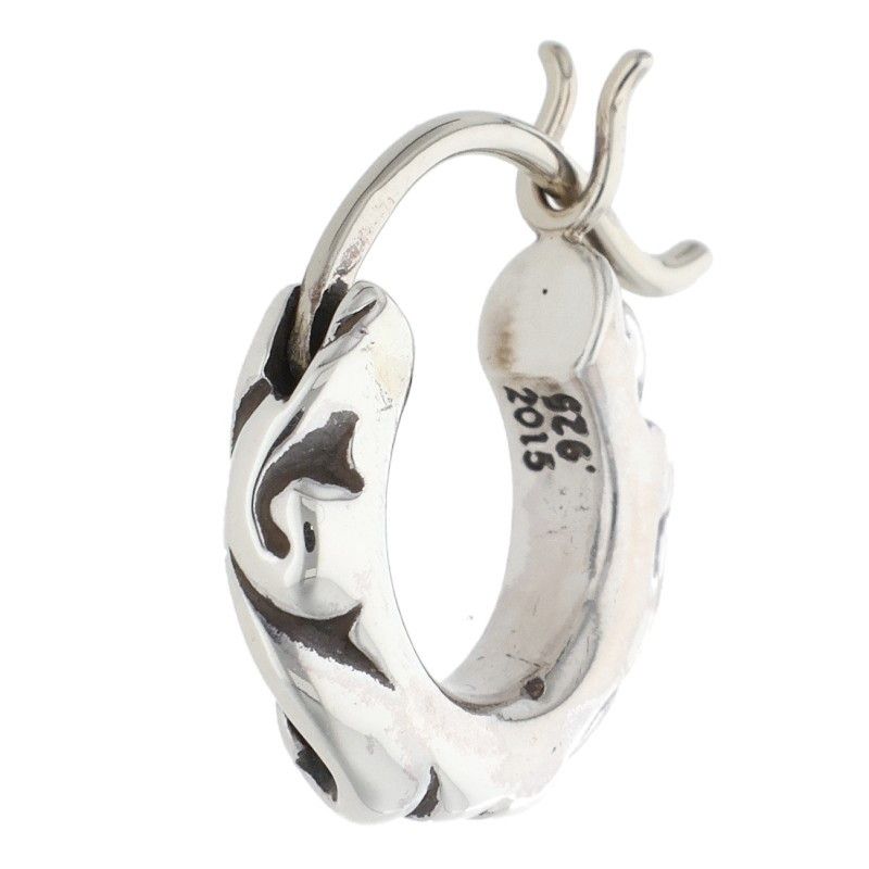 Chrome Hearts Tny Hoop Scrl Thai Nice Kroll Silver Earrings