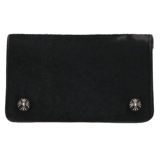 Chrome Hearts Cross Ball Button Calf Hair Wallet