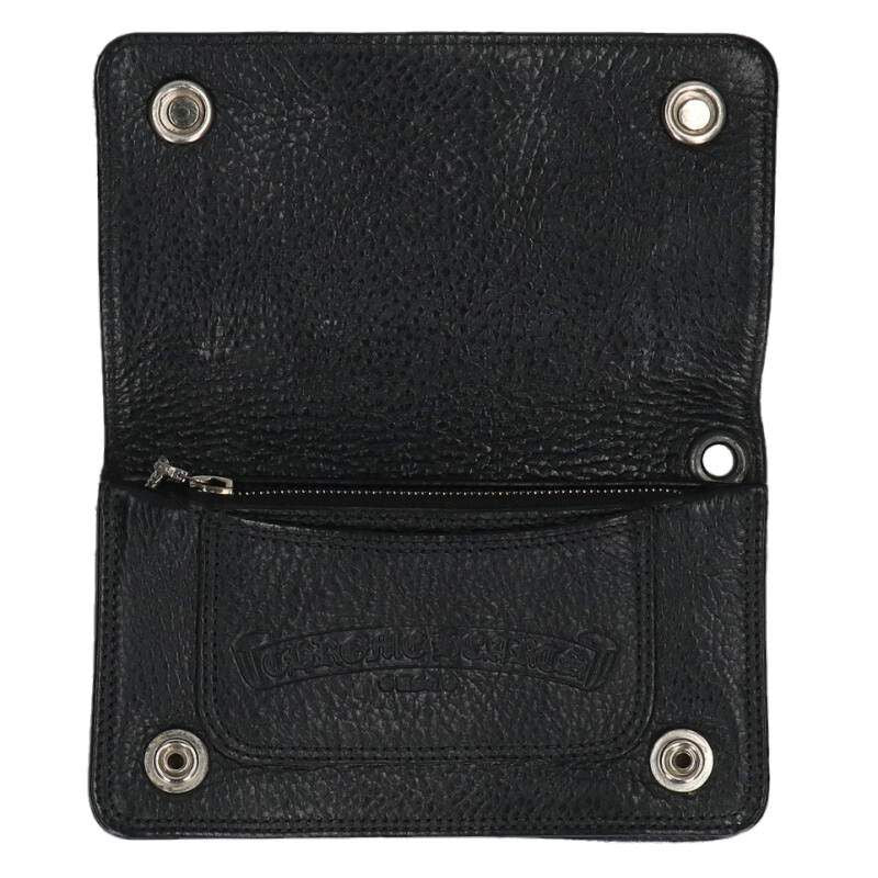 Chrome Hearts Cross Ball Button Calf Hair Wallet — view 3