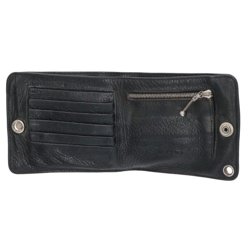 Chrome Hearts 1 Snap Cross Button Leather Wallet — view 3