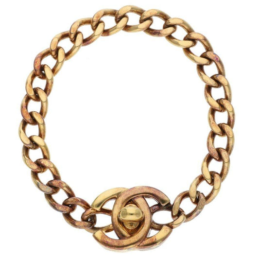 Chanel CC Logo Turnlock Chain Bracelet