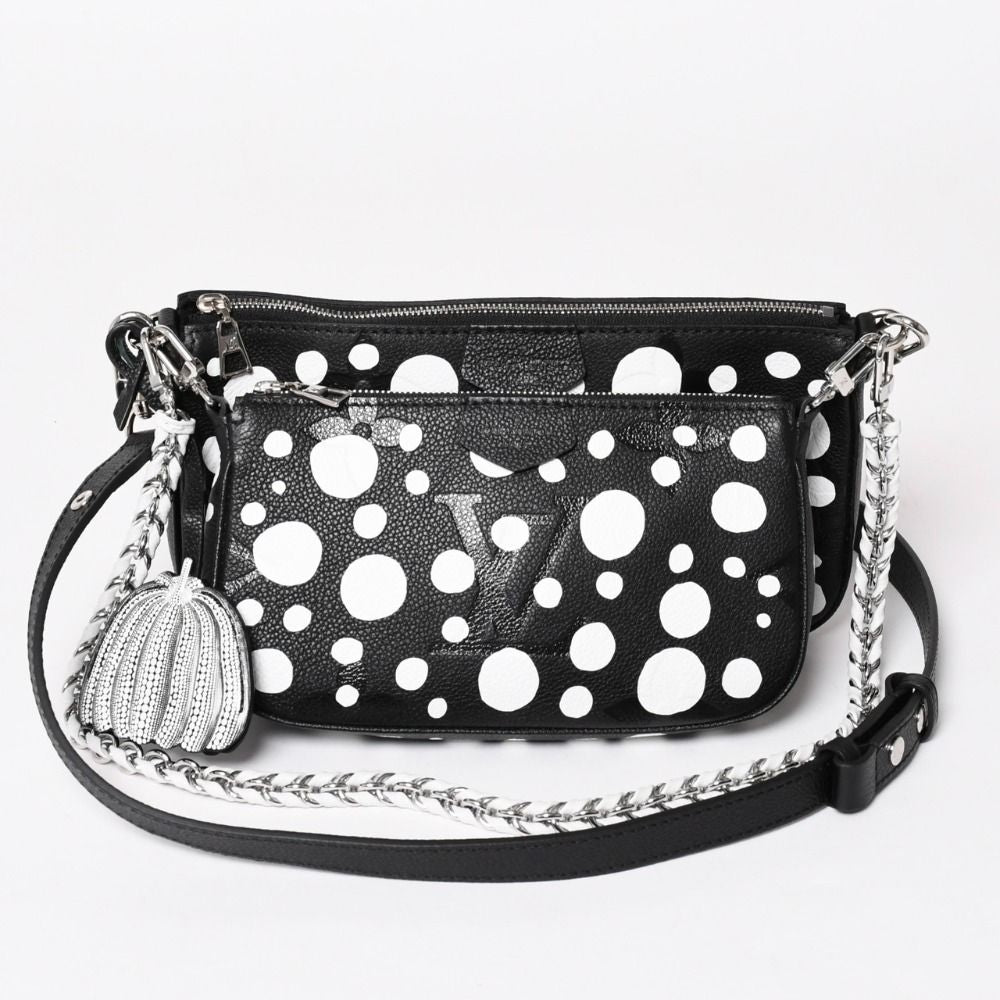 Louis Vuitton Multi Pochette Accessoires Shoulder Bag Black Silver Monogram