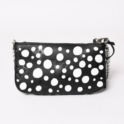 Louis Vuitton Multi Pochette Accessoires Shoulder Bag Black Silver Yayoi Kusama — view 2