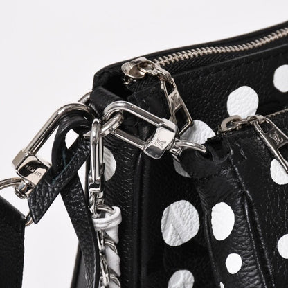 Louis Vuitton Multi Pochette Accessoires Shoulder Bag Black Silver Yayoi Kusama — view 7