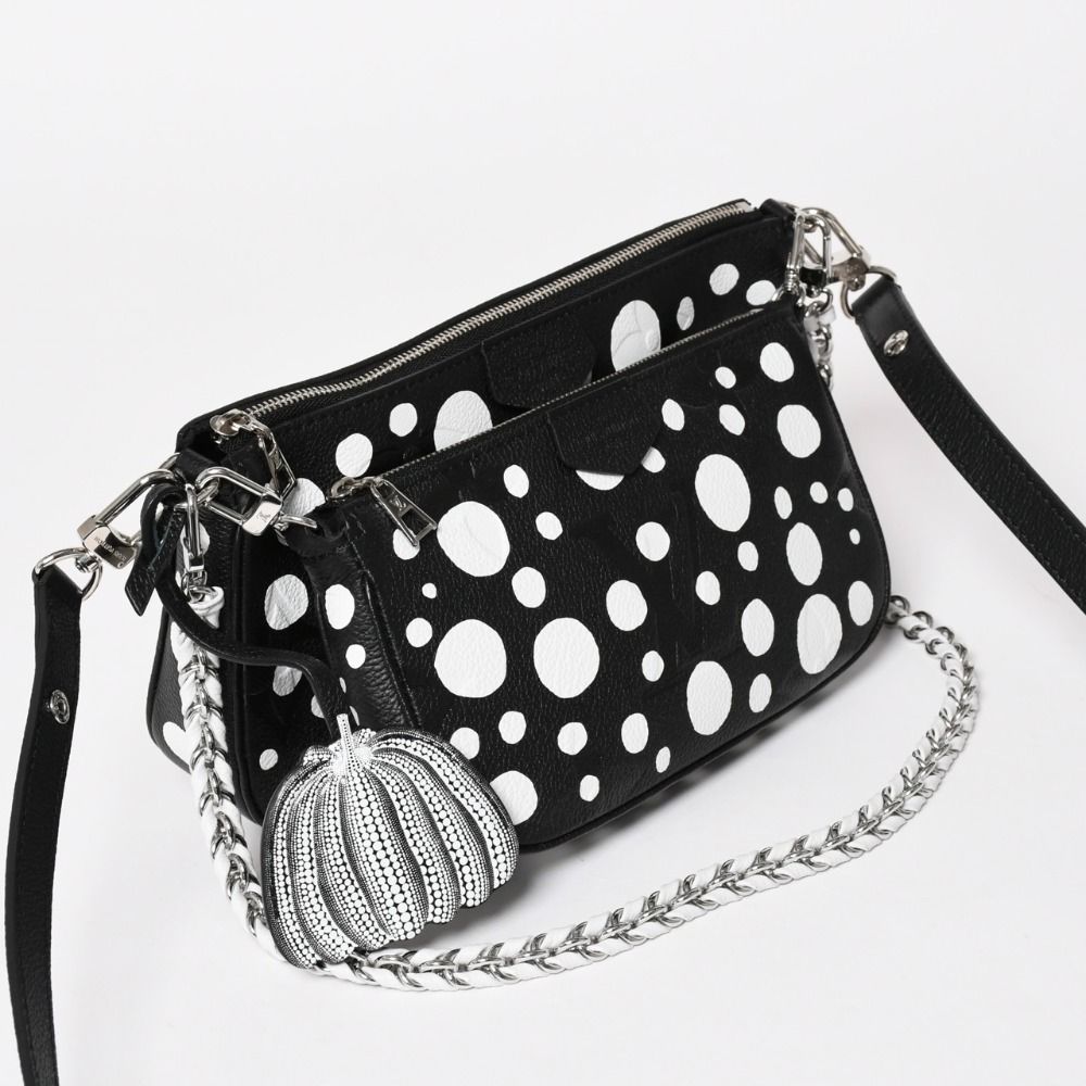 Louis Vuitton Multi Pochette Accessoires Shoulder Bag Black Silver Monogram — view 3
