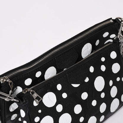 Louis Vuitton Multi Pochette Accessoires Shoulder Bag Black Silver Monogram — view 8