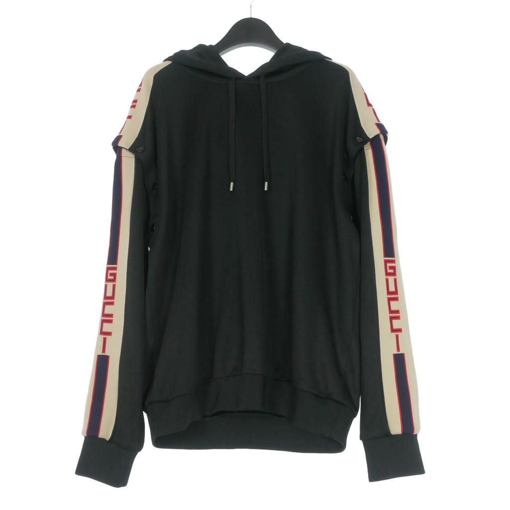 Gucci Technical Jersey Arm Change Hoodie Long Sleeve XS Black
