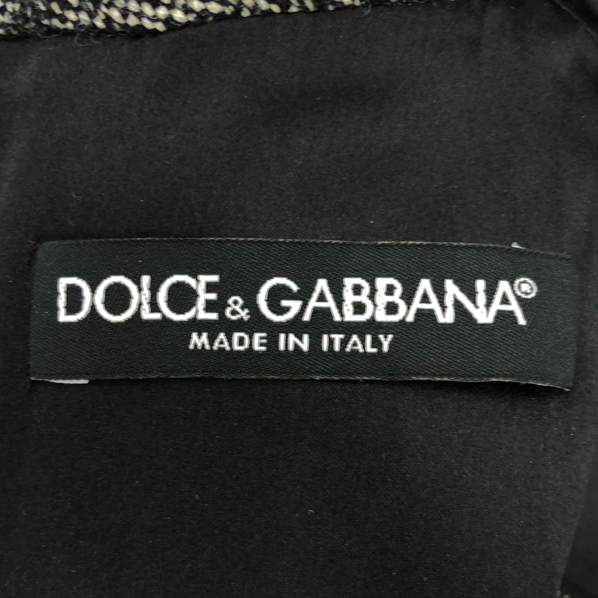 Dolce & Gabbana les Calf Ear Doll Tweed High Neck Dress Gray 40 — view 3