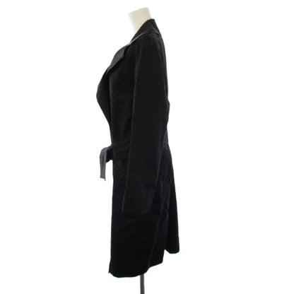 Louis Vuitton Monogram Metallic Trench Coat Long 38 Black