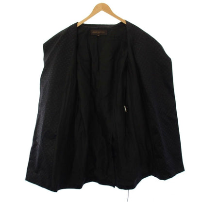 Louis Vuitton Monogram Metallic Trench Coat Long 38 Black