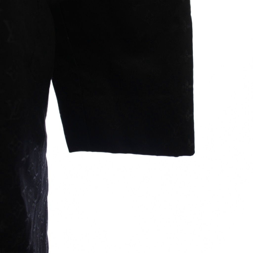 Louis Vuitton Monogram Metallic Trench Coat Long 38 Black — view 5