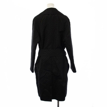 Louis Vuitton Monogram Metallic Trench Coat Long 38 Black — view 3
