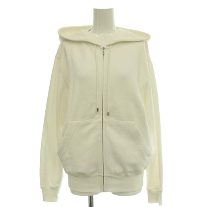 Chanel Coco Graffiti Logo Zip Up Hoodie Cotton XS White