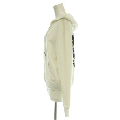 Chanel Coco Graffiti Logo Zip Up Hoodie Cotton XS White — view 3