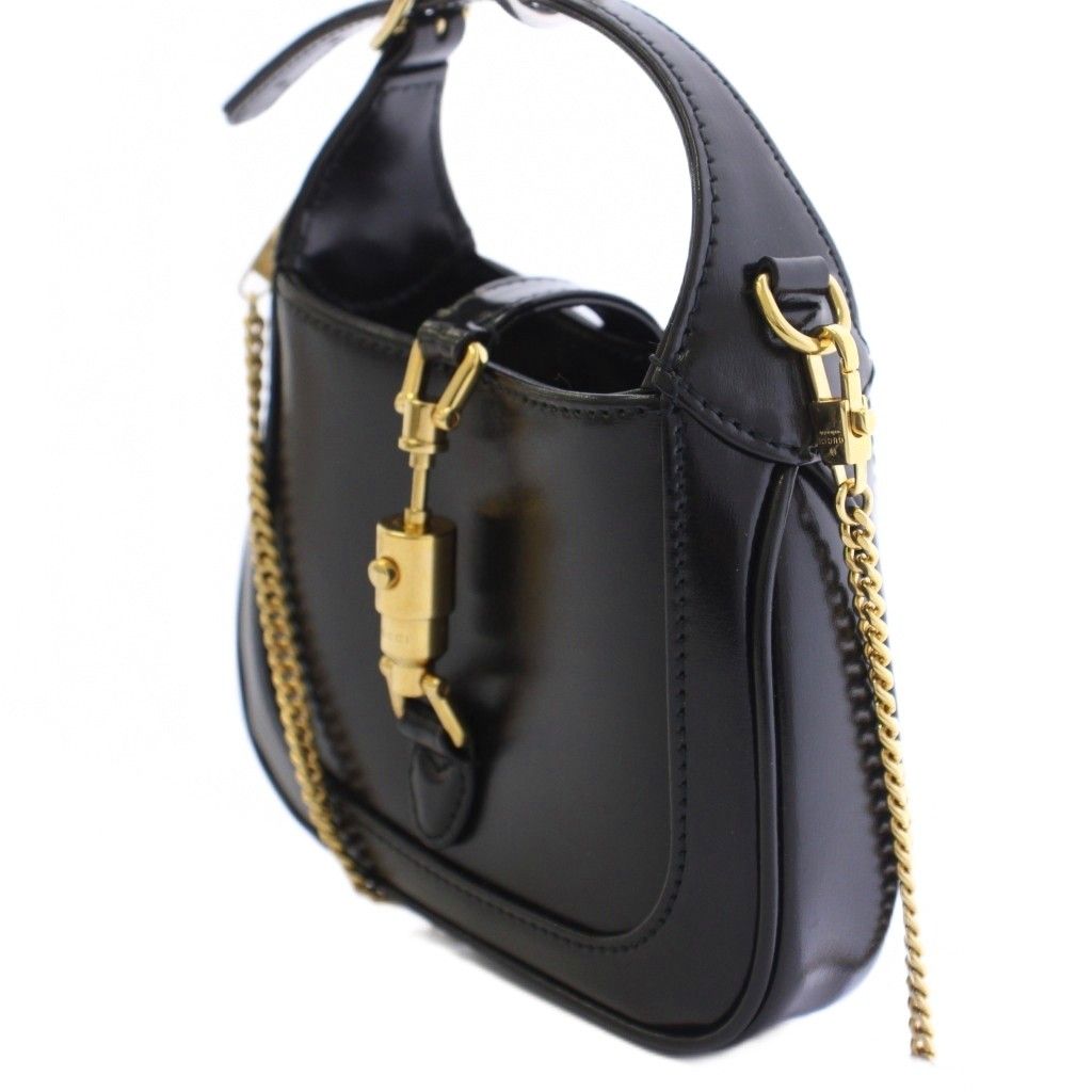 Gucci Jackie Nano Bag 2-Way Hand One Handle Shoulder Chain Leather Bicolor — view 2