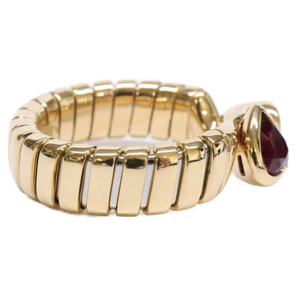 Bvlgari Polished Tubogas Heart Pink Tourmaline Peridot No 10 Ring — view 4
