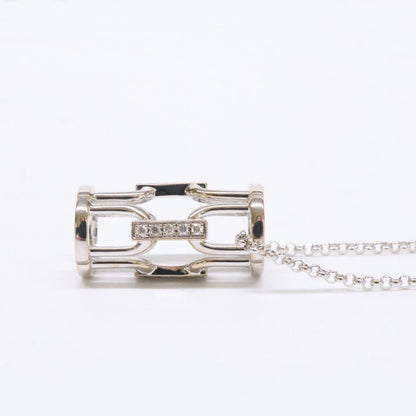 Celine Polished 750 Pave Diamond Vintage Necklace — view 3