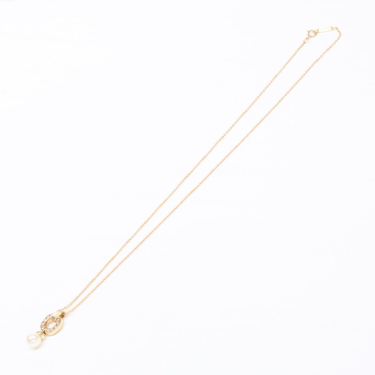 Tiffany & Co Polished 750 6.3 Door Knock Pearl Diamond Necklace — view 2