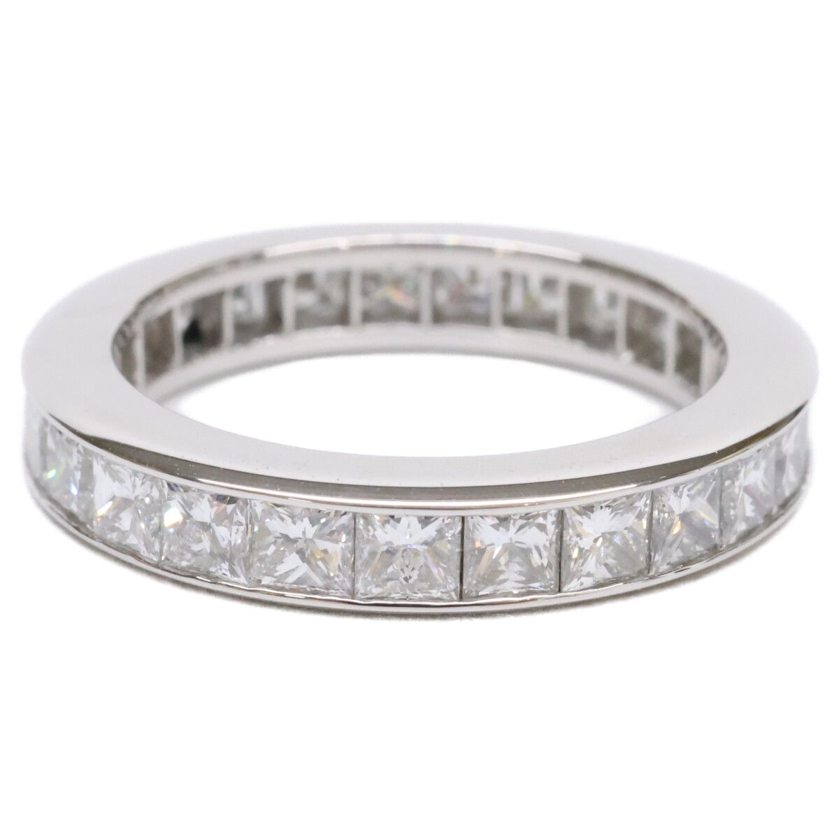 Harry Winston Polished Diamond Princess Cut Channel Set No 11 Ring
