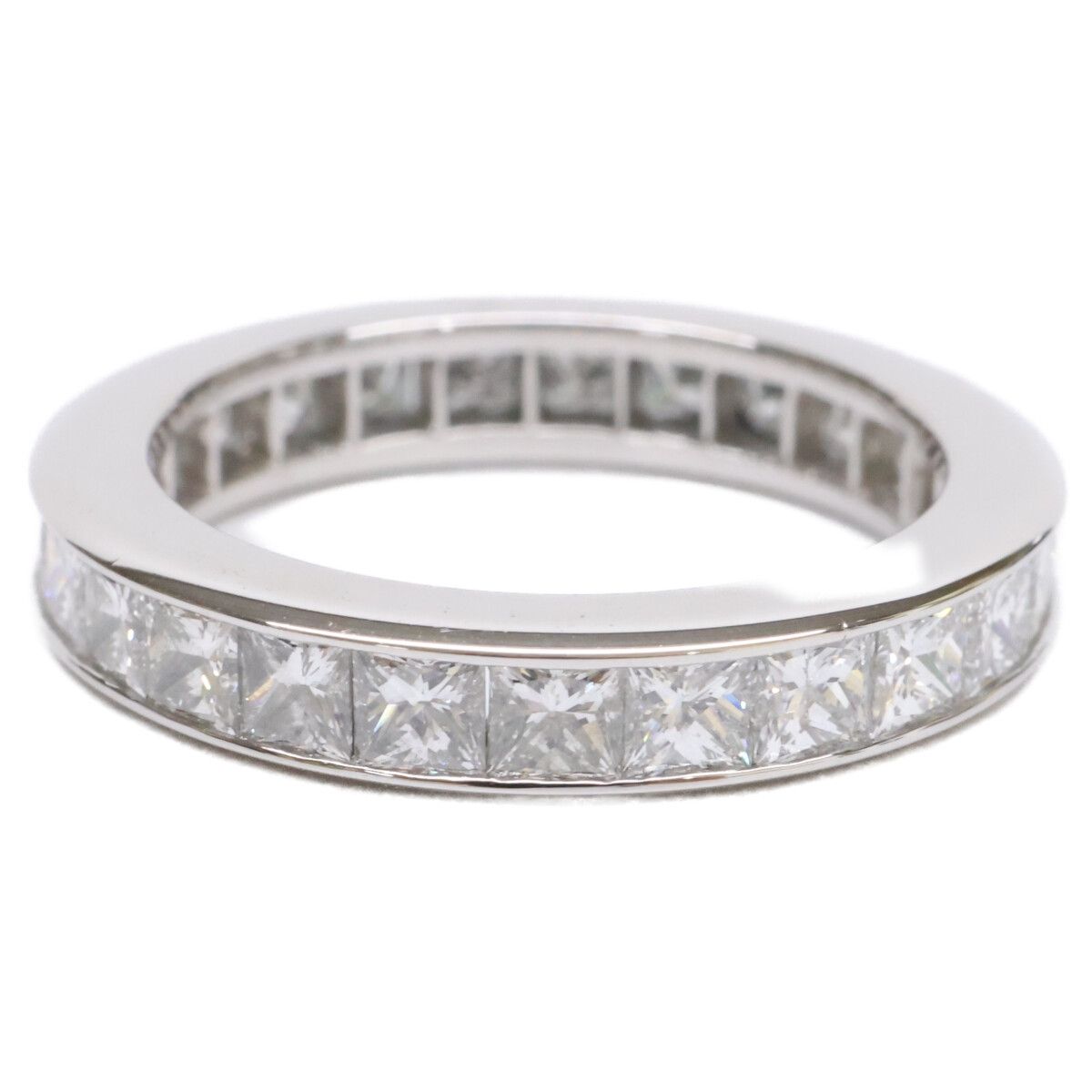 Harry Winston Polished Diamond Princess Cut Channel Set No 11 Ring — view 2