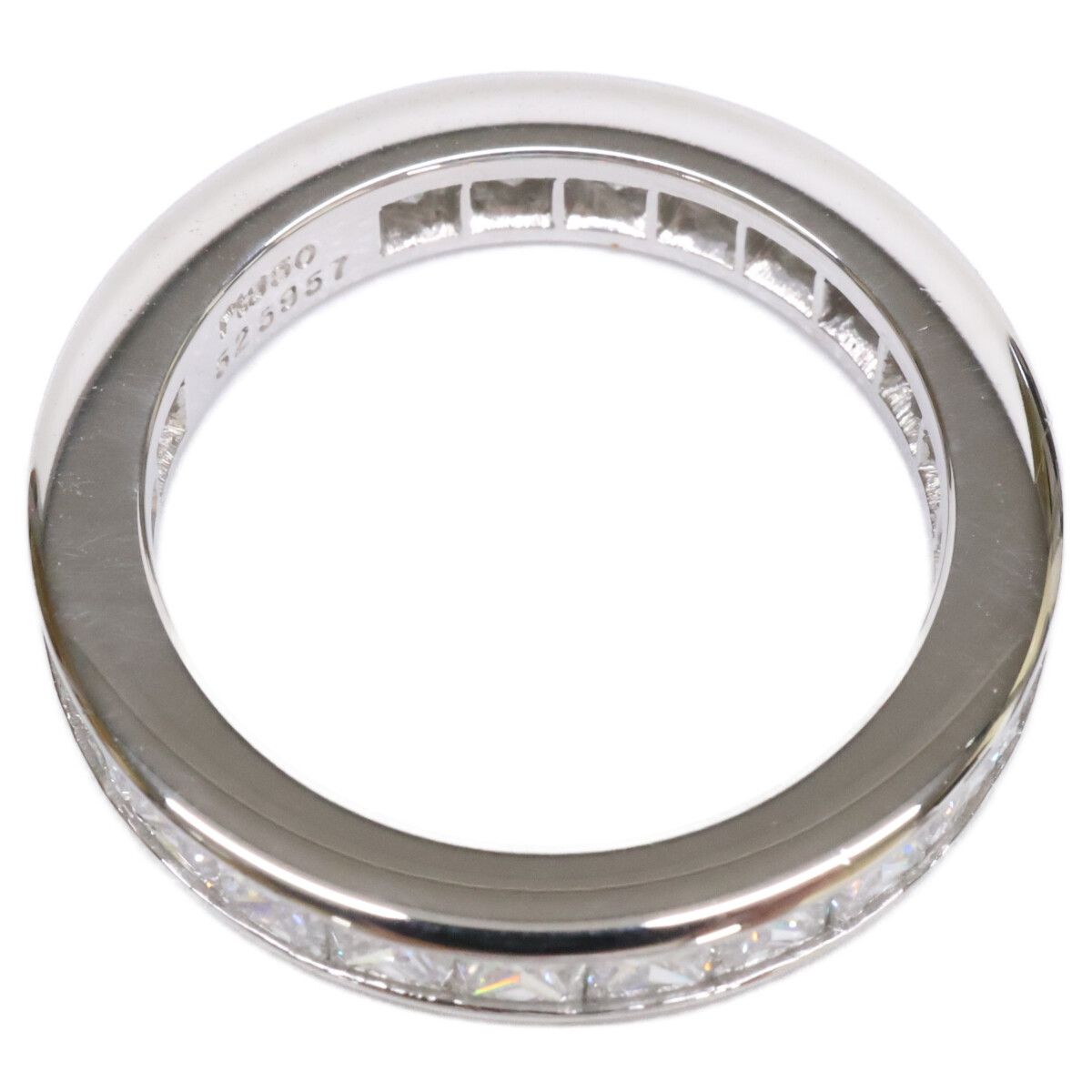 Harry Winston Polished Diamond Princess Cut Channel Set No 11 Ring — view 4
