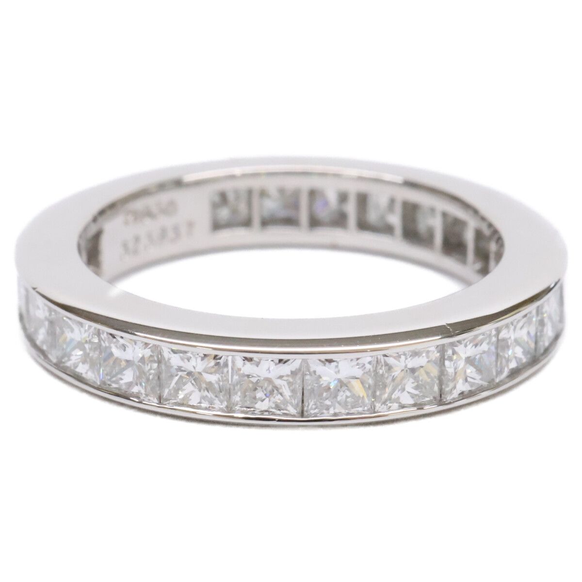 Harry Winston Polished Diamond Princess Cut Channel Set No 11 Ring — view 3