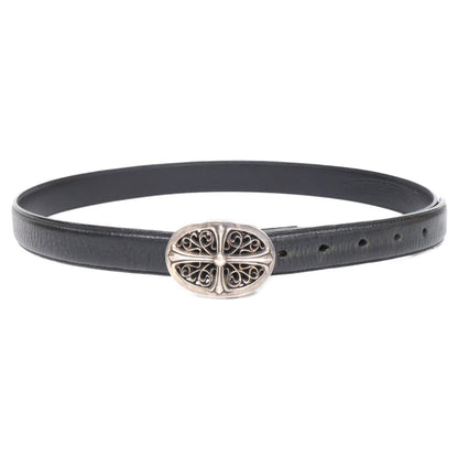 Chrome Hearts Classic Oval Cross Buckle Horse Shoe Rivet Leather — view 2