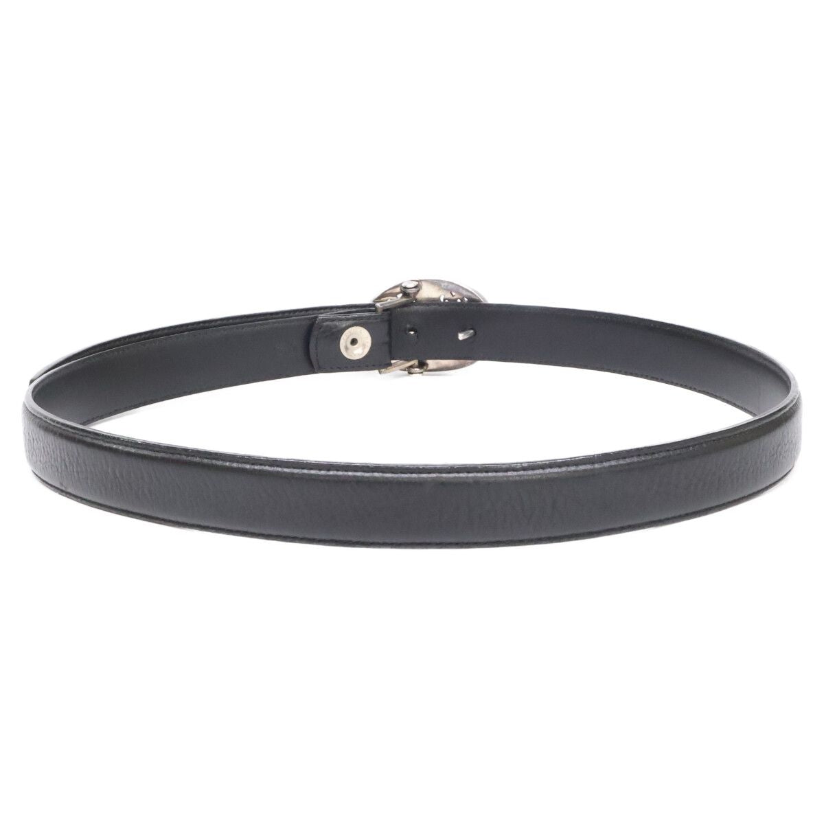 Chrome Hearts Classic Oval Cross Buckle Horse Shoe Rivet Leather — view 3