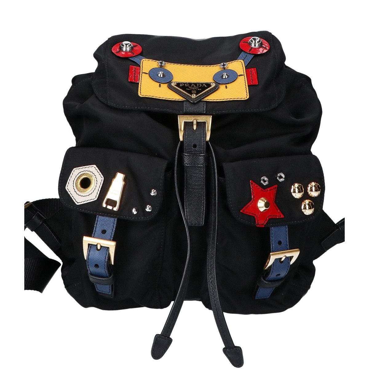 Prada Tessuto Nylon Robot Motif Backpack