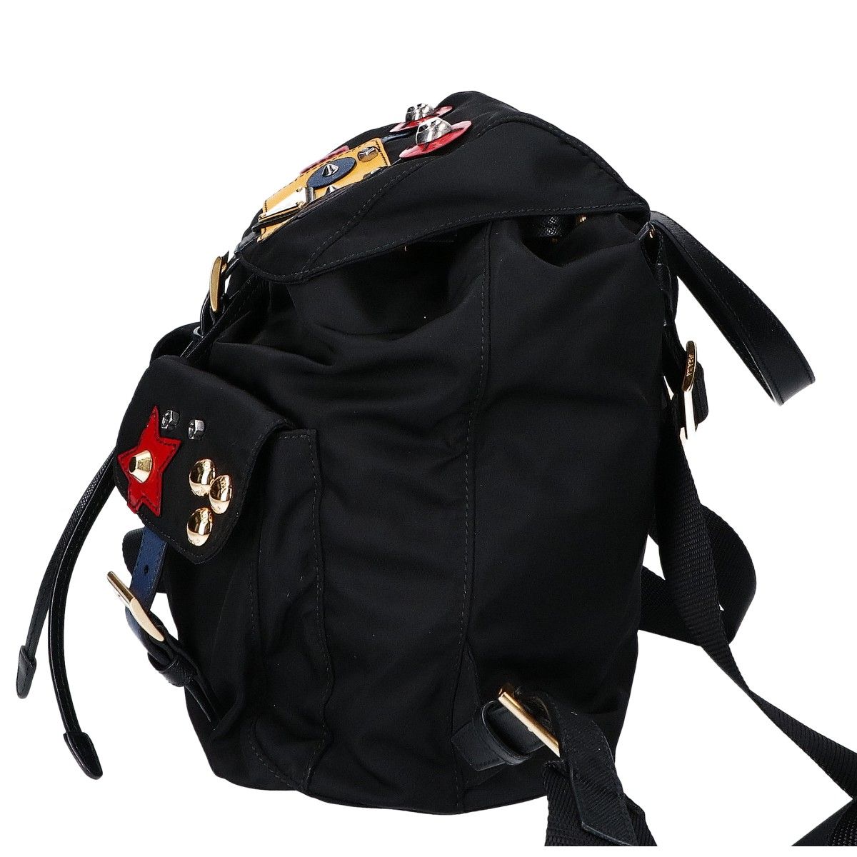 Prada Tessuto Nylon Robot Motif Backpack — view 4